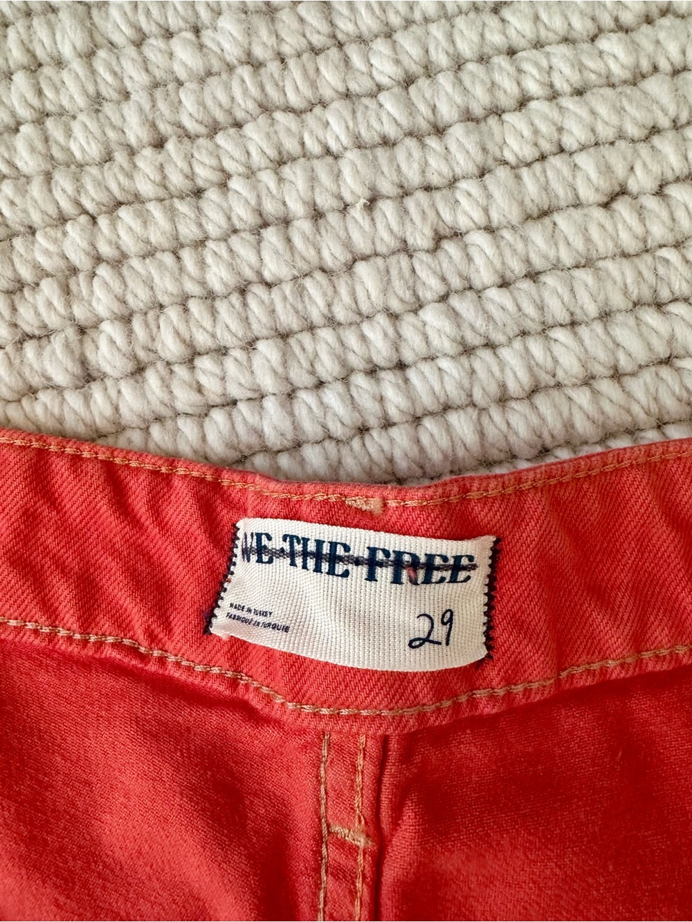 We The Free Orange Wide Leg Flare Jeans - Picture 7 of 7